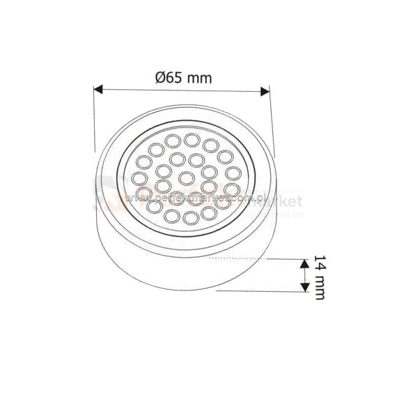 Oprawa meblowa podszafkowa LED okrągła z dystansem aluminium kuchnia perfektmarket wymiary rozmiar