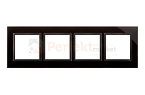 Simon 54 nature ramka poczwórna 4-krotna szkło zastygła lawa czarna DRN4/73 perfektmarket