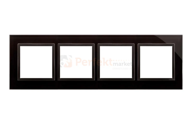 Simon 54 nature ramka poczwórna 4-krotna szkło zastygła lawa czarna DRN4/73 perfektmarket