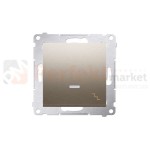 Simon 54 Łącznik schodowy z podświetleniem bez ramki DW6L.01/44 perfektmarket złoty mat metalizowany