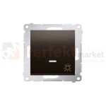 Simon 54 Przycisk światło z podświetleniem brąz mat metalizowany bez ramki DS1L.01/46 perfektmarket