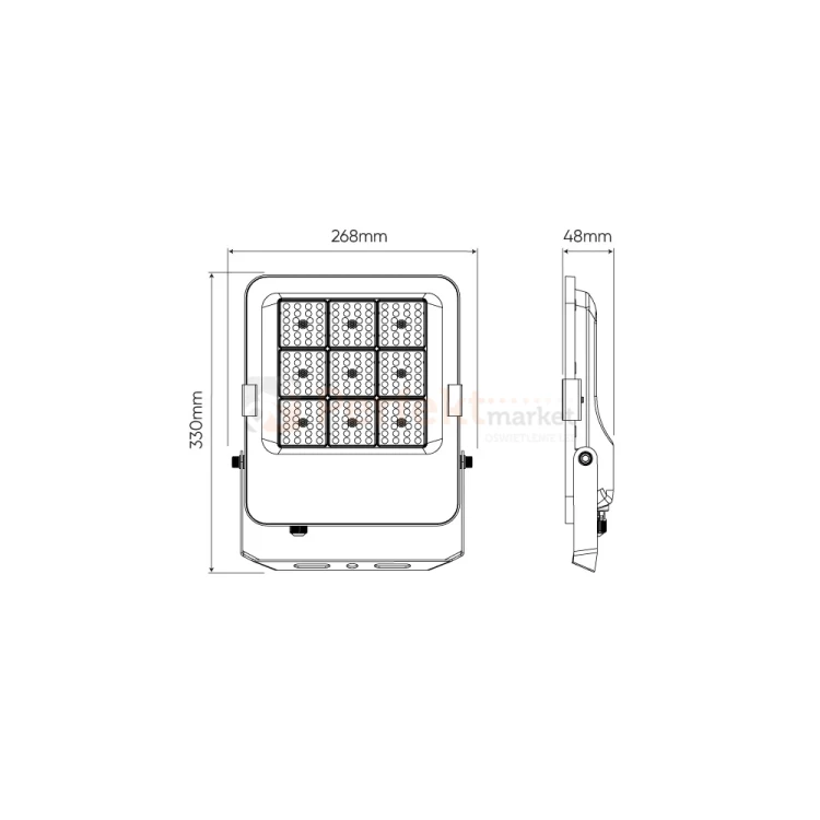 Naświetlacz reflektor LED line PRIME FLUX 100W 4000K IP66 premium perfektmarket 2.webp