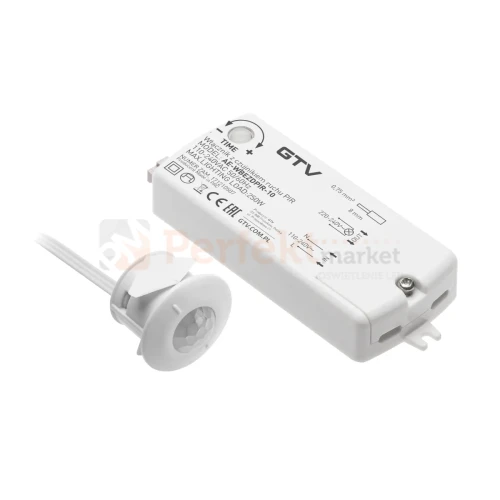 Włącznik bezdotykowy PIR 230V, max.250W, przewód 2m, biały.webp