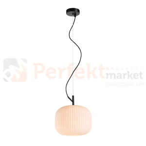 Lampa wisząca nowoczesna RUES 25 cm szklana z przetłoczeniem PND-64536A-M-BL-OPA Italux