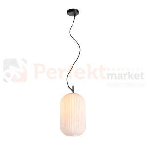 Lampa wisząca nowoczesna RUES 20 cm szklana z przetłoczeniem PND-64536C-M-BL-OPA Italux