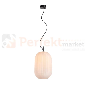 Lampa wisząca nowoczesna RUES 25 cm szklana z przetłoczeniem PND-64536D-L-BL-OPA Italux