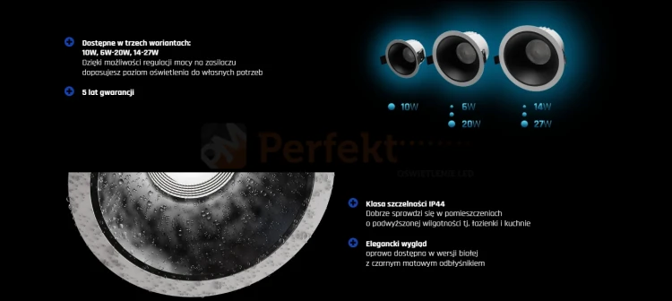 obrito oprawa sufitowa do lazienek na elewacje z regulacja mocy 6-20W wersje perfektmarket.webp