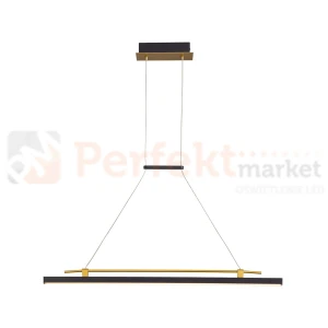Lampa wisząca Merlot 16W linia LED PND-54638F-16W-3K-BK-GD Italux