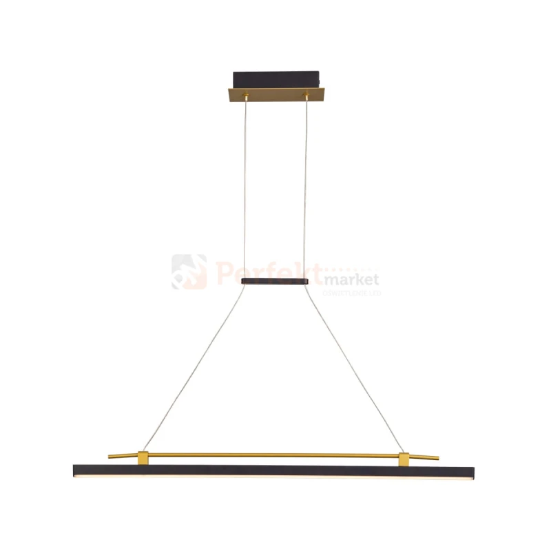 Lampa wisząca Merlot 16W linia LED PND-54638F-16W-3K-BK-GD Italux wymiary.webp