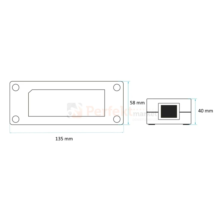 zasilacz wtyczkowy desktop IP20 8A 12V 96W wtyk męski 2,1 5,5 wymiary perfektmarket.webp