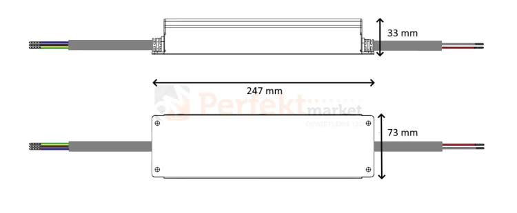 zasilacz hermetyczny LED 200W 24V ip67 metal case wymiary perfektmarket olsztyn.webp