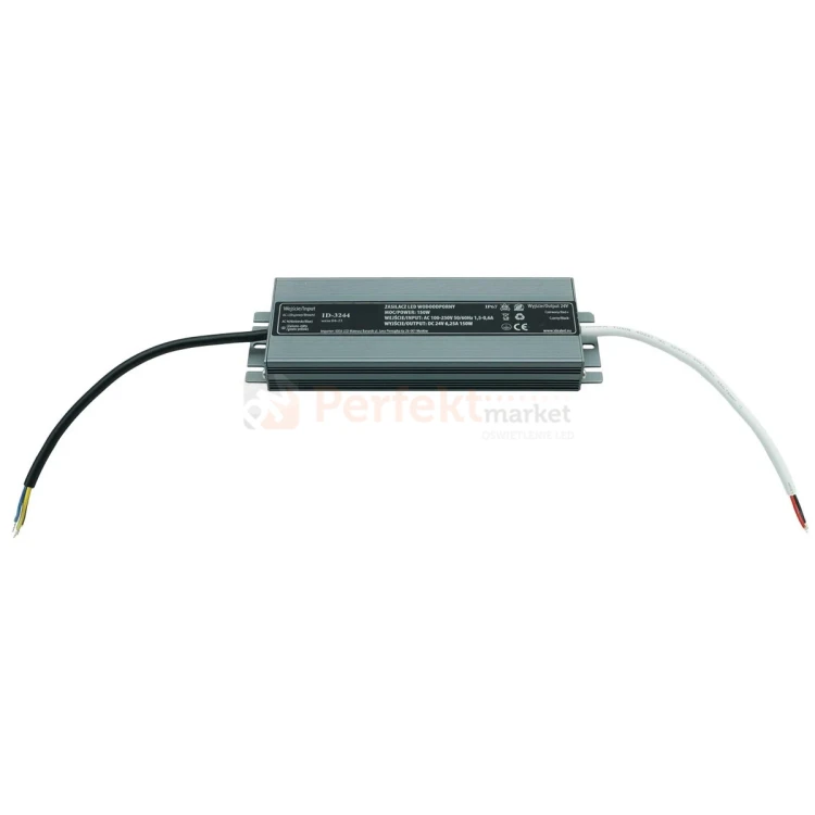 Zasilacz wodoodporny 24V 150W 6.25A IP67 2 hermetyczny.webp