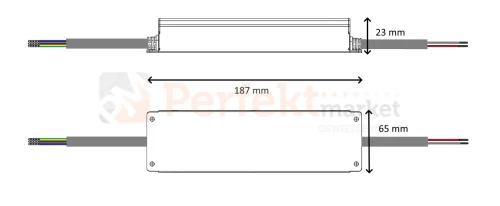 zasilacz hermetyczny IP67 metalowy 12V 100W ID-3043  wymiary perfektmarket.webp