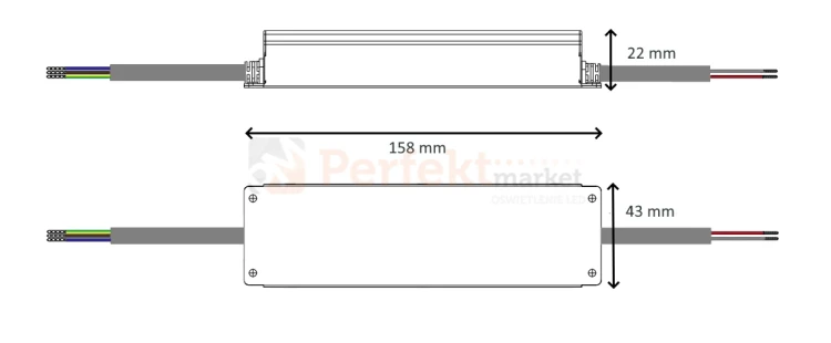 Zasilacz wodoodporny 24V 60W 2.5A IP67 hermetyczny wymiary perfektmarket.webp