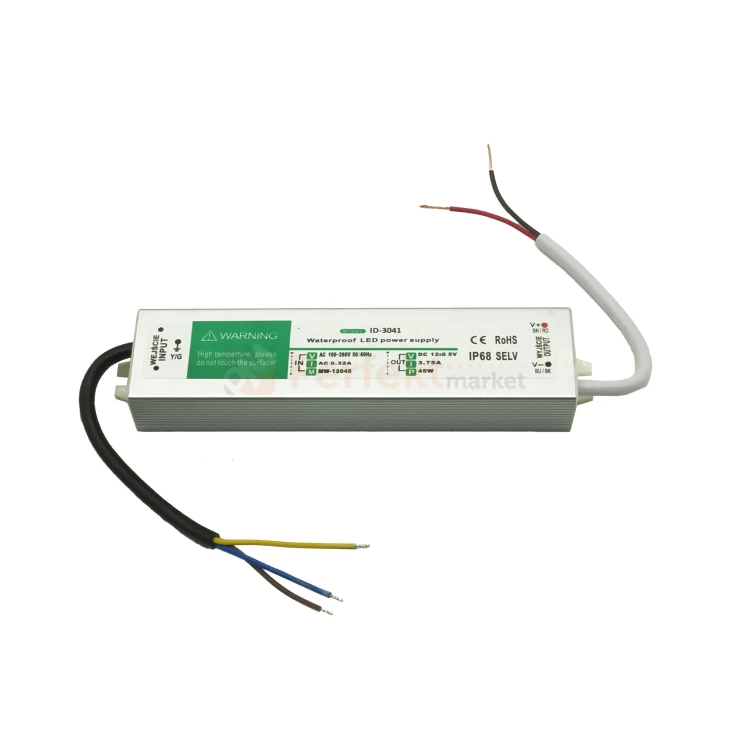 zasilacz hermetyczny led slim mały rozmiar 45W 12V ID-3041 perfektmarket.webp
