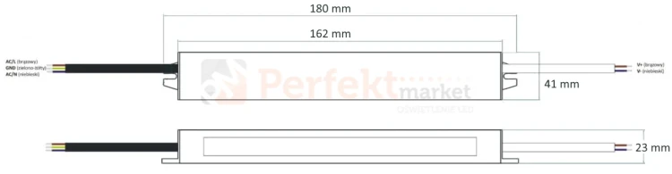 zasilacz hermetyczny led slim mały rozmiar 45W 12V ID-3041 wymiary1  perfektmarket.webp