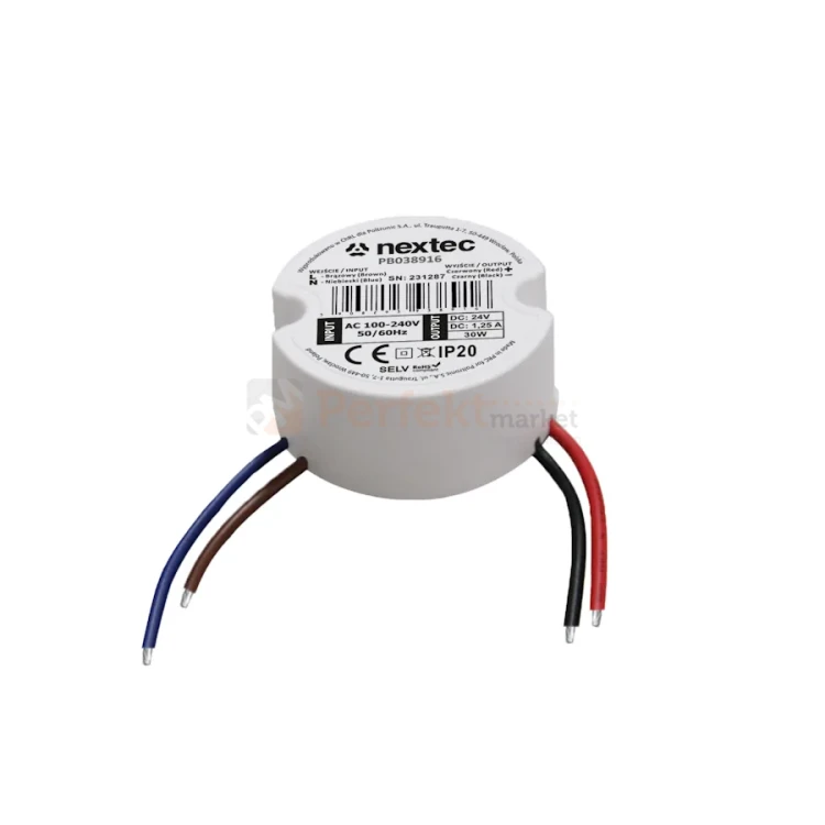 zasilacz dopuszkowy mini ip20 24v 30W nextec perfektmarket.webp