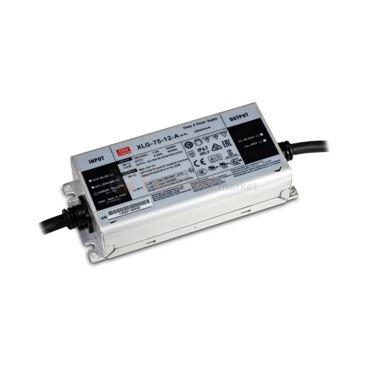 Profesjonalny zasilacz hermetyczny Mean Well XLG-75-12A 12V 60W IP67 2 perfektmarket.webp