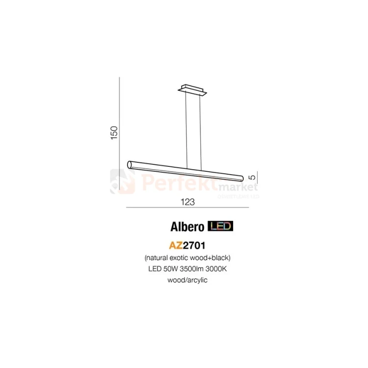 lampa wisząca LED drewniana azardo Albero 3000K size perfektmarket olsztyn.webp