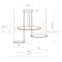 Lampa wisząca LED koła ringi CIRCOLO LED SH-60-45-30 czarna 3000K Nowodvorski 10817 size perfektmarket olsztyn.webp