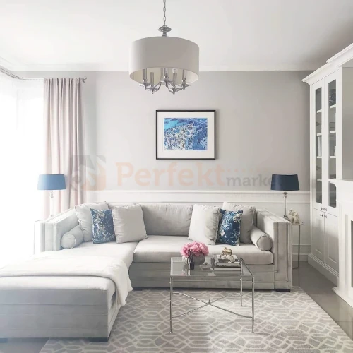 Lampa wisząca klasyczna ABU DHABI P05406CH-WH chrom biały abażur perfektmarket 1.webp