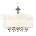 Lampa wisząca klasyczna ABU DHABI P05406CH-WH chrom biały abażur perfektmarket 3.webp