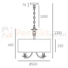 Lampa wisząca klasyczna ABU DHABI P05406CH-WH chrom biały abażur perfektmarket sie.webp