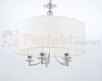 Lampa wisząca klasyczna ABU DHABI P05406CH-WH chrom biały abażur perfektmarket 2.webp