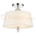 Lampa sufitowa plafon klasyczny CANCUN C03957CH-WH chrom biały abażur perfektmarket.webp