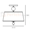 Lampa sufitowa plafon klasyczny CANCUN C03957CH-WH chrom biały abażur size perfektmarket.webp
