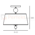 Lampa sufitowa plafon klasyczny CANCUN C03957CH-WH chrom biały abażur size perfektmarket.webp