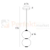 MAXLIGHT P0469 LAMPA WISZĄCA TAMA białe szklane kule styl japoński size perfektmarket.webp