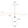 MAXLIGHT P0469 LAMPA WISZĄCA TAMA białe szklane kule styl japoński size perfektmarket.webp