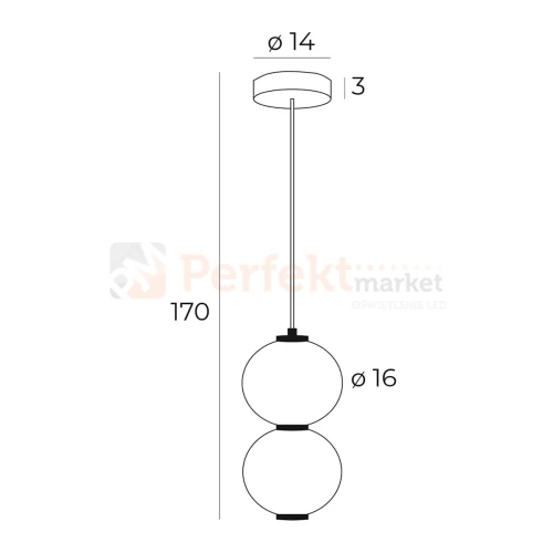 MAXLIGHT P0469 LAMPA WISZĄCA TAMA białe szklane kule styl japoński size perfektmarket.webp
