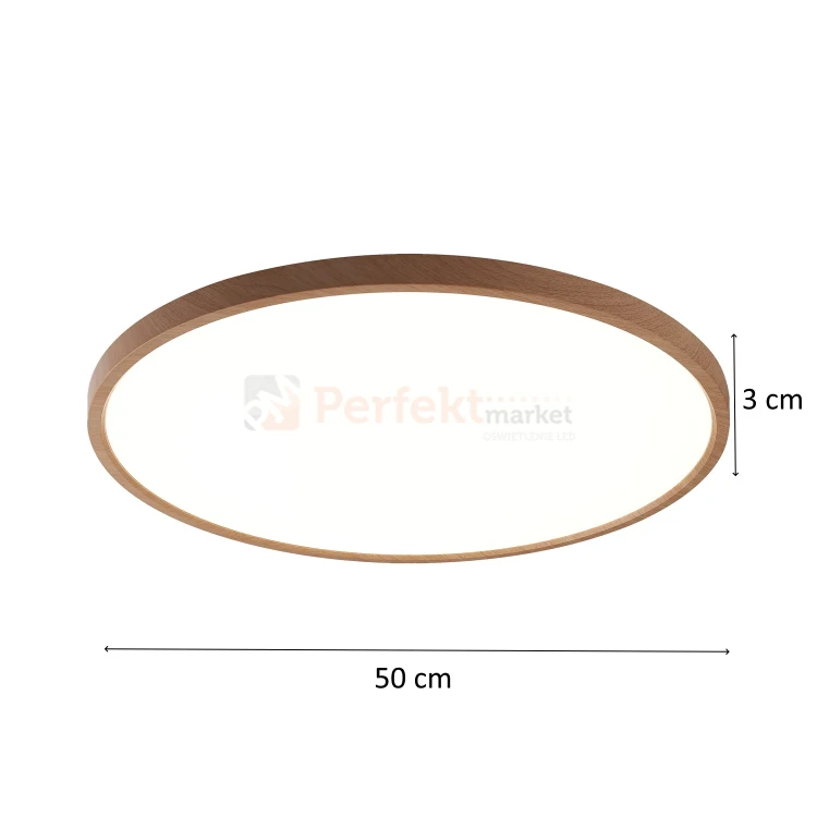 lampa sufitowa plafon led drewniany CCT cami_wood_50cm Zuma size Perfektmarket.webp