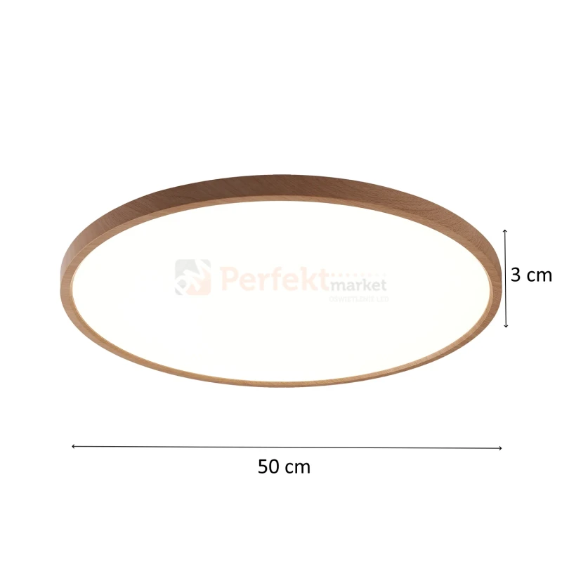 Lampa sufitowa plafon drewno LED CAMI 45W 50cm CCT Zuma Line