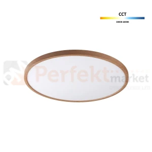 Lampa sufitowa plafon drewno LED CAMI 45W 50cm CCT Zuma Line