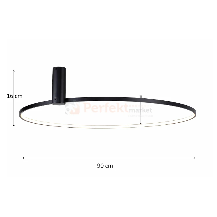 lampa sufitowa led nowoczesna horik 90 cm CCT ring czarny Zuma Line 89429-60bk- Perfekt Market size.webp