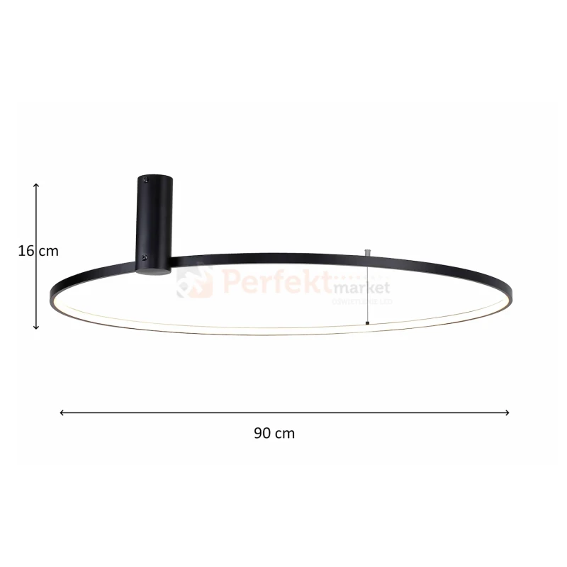 Lampa sufitowa LED ring HORIK 90 CCT Zuma Line 89429-90BK