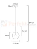 Capri-LED-lampa-wiszaca-1-punktowa-zlota-XCP9148-1 1 perfektmarket.webp