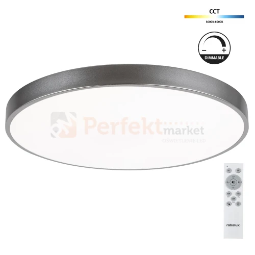plafon led ściemnialny srebrny z pilotem cct tesia rabalux dimm pilot cct perfektmarket.webp