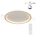 Lampa sufitowa plafon LED ściemnialny złoty CCT z pilotem 50cm Abigali cct pilot dim perfektmarket.webp