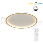 Lampa sufitowa plafon LED ściemnialny złoty CCT z pilotem 50cm Abigali cct pilot dim perfektmarket.webp