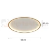 Lampa sufitowa plafon LED ściemnialny złoty CCT z pilotem 50cm Abigali cct pilot dim size perfektmarket 2.webp