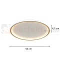 Lampa sufitowa plafon LED ściemnialny złoty CCT z pilotem 50cm Abigali cct pilot dim size perfektmarket 2.webp