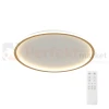 Lampa sufitowa plafon LED ściemnialny złoty CCT z pilotem 50cm Abigali perfektmarket.webp