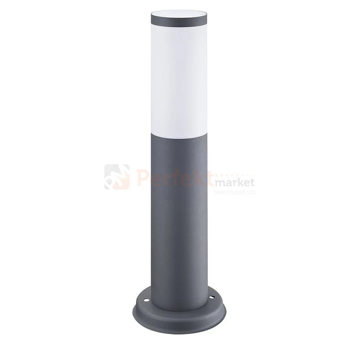 Lampa OSLO Szara stojaca 45 Polux 300942 sklep perfektmarket oprawa ogrodowa stojaca szara okrągła 45cm E27