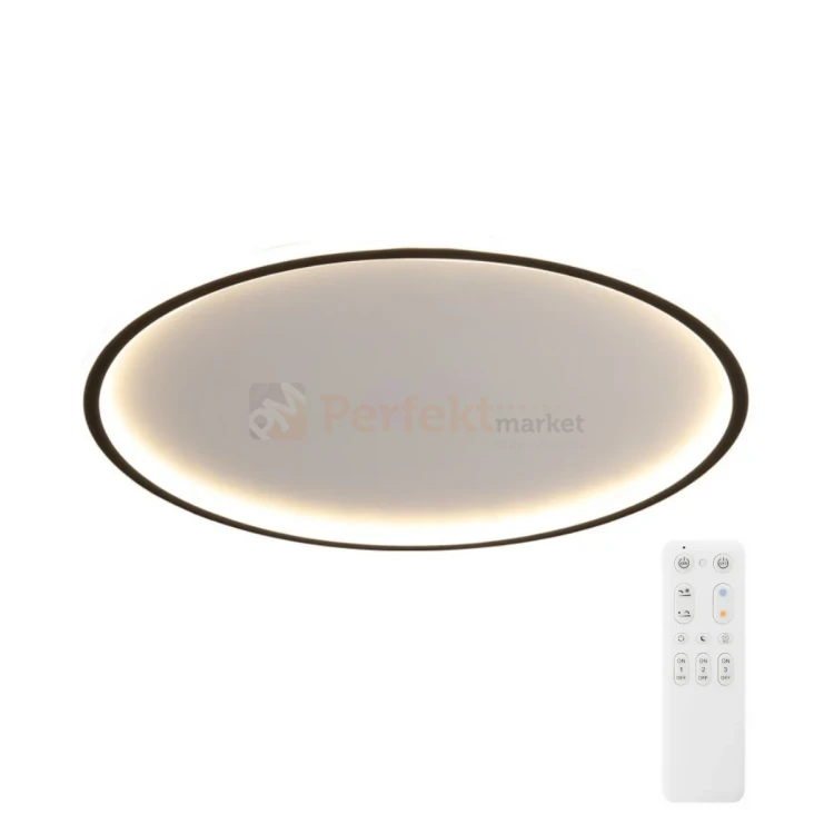 Lampa sufitowa plafon LED ściemnialny czarny CCT z pilotem 50cm Abigali cct pilot dim perfektmarket 1.webp