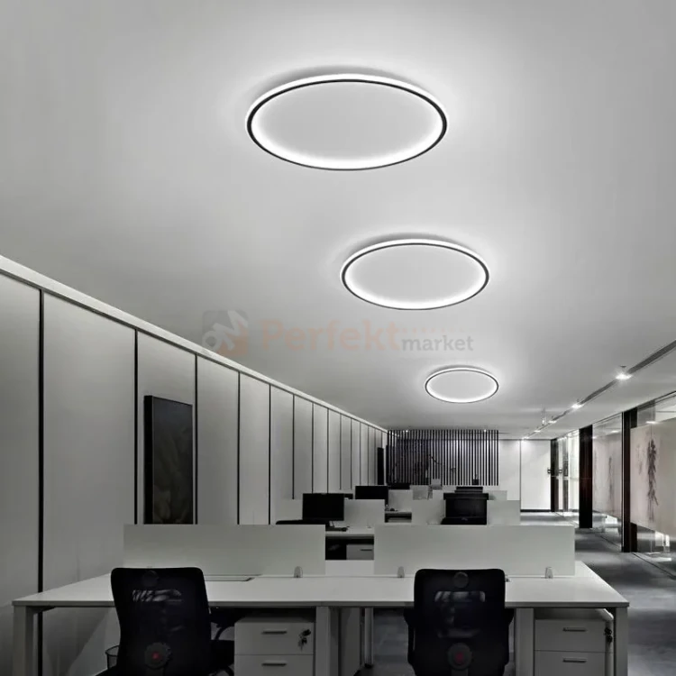 Lampa sufitowa plafon LED ściemnialny czarny CCT z pilotem 50cm Abigali cct pilot dim perfektmarket 4.webp