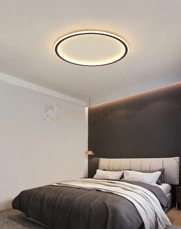 Lampa sufitowa plafon LED ściemnialny czarny CCT z pilotem 50cm Abigali cct pilot dim perfektmarket 5.webp